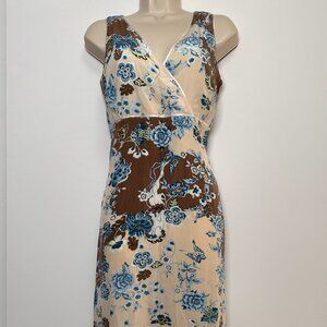 KENZIE Y2K SILK DRESS Blue Flowers Butterflies Forest Fairy Coquette Elegance 8